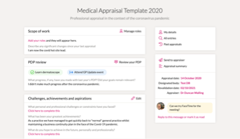 Appraisal dashboard